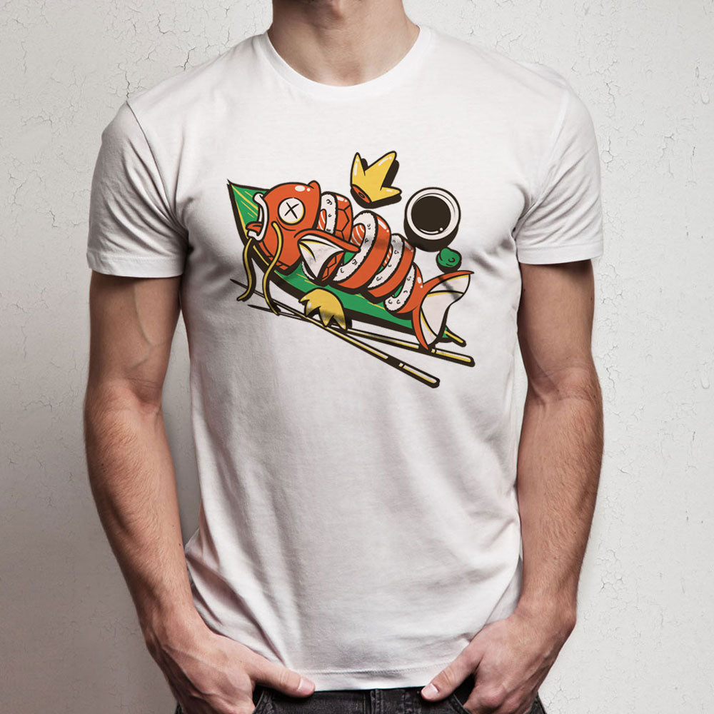 Pokemon Magikarp Sushi Funny Men'S T Shirt – BlacksWhite