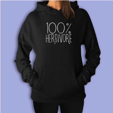 100%25 Herbivore Vegan Vegetarian Women'S Hoodie