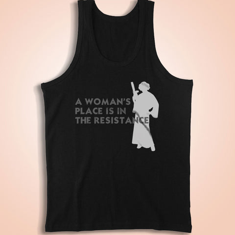A Womans Place Is In The Resistance Princess Leia Men'S Tank Top