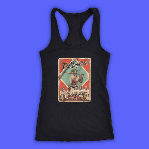 A Spooky Sportsman On A Foo Fighters Card On The Gig Poster Women'S Tank Top Racerback