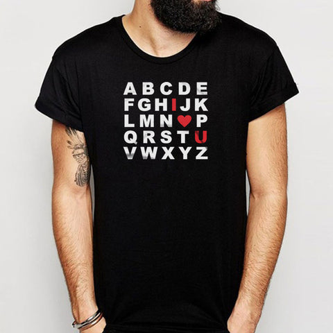 Abc Alphabet I Love You Valentine Men'S T Shirt