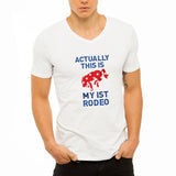 Actually This Is My First Rodeo Men'S V Neck