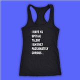Albert Einstein Quotes Poster I Am Only Passionately Curious Typ Women'S Tank Top Racerback