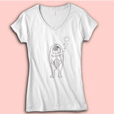 Alien Tee T Shirt Women'S V Neck