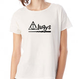 Always Graphic Harry Potter Expecto Patronum Deathly Hallows Hogwarts Women'S T Shirt