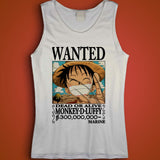 Anime One Piece Wanted Luffy Men'S Tank Top
