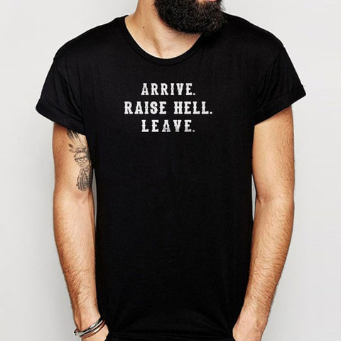 Arrive Raise Hell Leave Funny Wrestling Stone Cold Wwf Steve Austin Vintage Men'S T Shirt