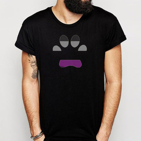 Asexual Pride Dog Paw Short Men'S T Shirt