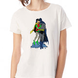 Batman Kissing Robin Quality Print Gay Women'S T Shirt
