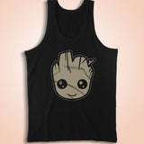 Baby Groot Face Comic Guardians Of The Galaxy Marvel Men'S Tank Top