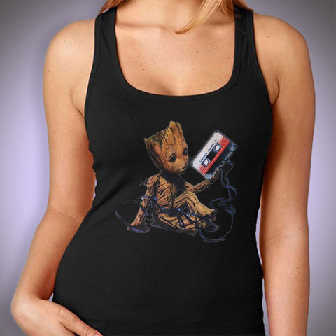 Baby Grot And Cassete The Guardians Of The Galaxy Women'S Tank Top