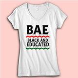 Bae Black And Educated Women'S V Neck