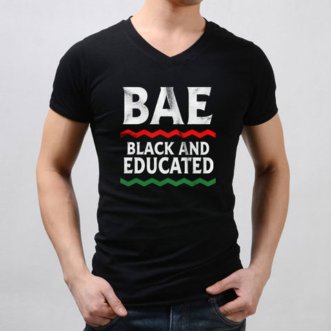 Bae Black And Educated Men'S V Neck