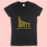 Barre Get One Inch Lower Inspirational Women'S V Neck