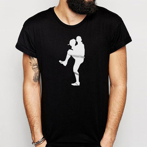 Baseball Pitcher Player Silhouette Men'S T Shirt