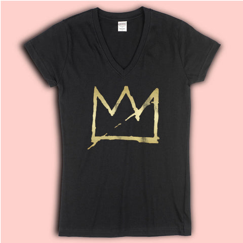 Basquiat Crown Jean Michel Women'S V Neck