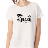 Beach Day Dolphin Palm Tree Women'S T Shirt