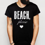 Beach Please Scoop Neck Tee Men'S T Shirt