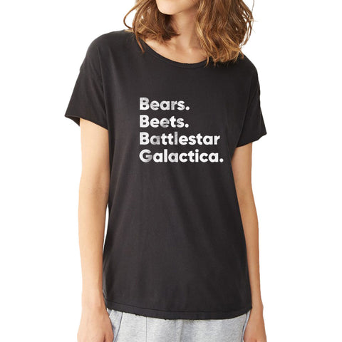 Bears Beets Battlestar Galactica Gym Sport Runner Yoga Funny Thanksgiving Christmas Funny Quotes Women'S T Shirt