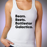 Bears Beets Battlestar Galactica Gym Sport Runner Yoga Funny Thanksgiving Christmas Funny Quotes Women'S Tank Top