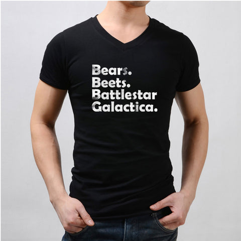 Bears Beets Battlestar Galactica Men'S V Neck