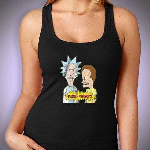 Beavis And Butthead Parody Rick And Morty Women'S Tank Top