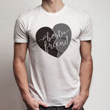 Best Friend Break Heart Silhouette Style Printed Men'S T Shirt
