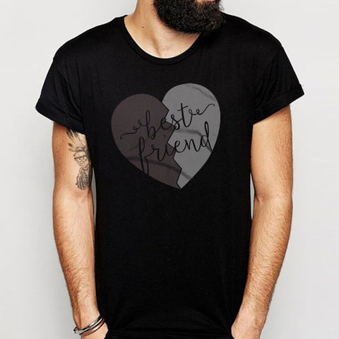 Best Friend Break Heart Silhouette Style Printed Men'S T Shirt