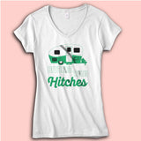 Bitches With Hitches Car Logo Women'S V Neck