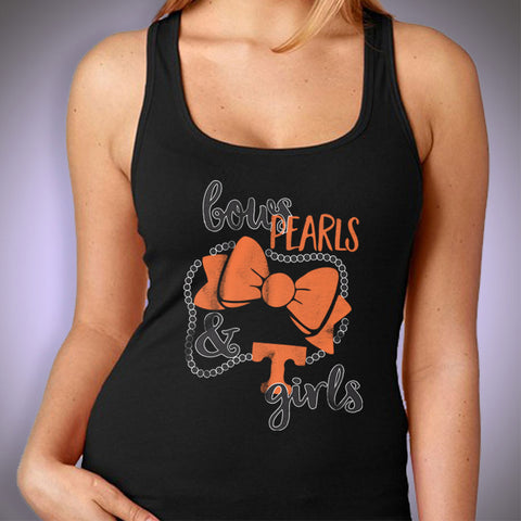 Bows Pearls And Ut Girls Gym Sport Runner Yoga Christmas Funny Quotes Women'S Tank Top