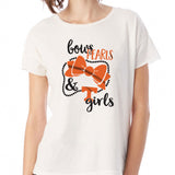 Bows Pearls And Ut Girls Gym Sport Runner Yoga Christmas Funny Quotes Women'S T Shirt