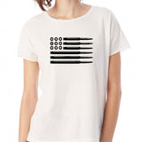 Bullet Flag Murica Patriotic Women'S T Shirt