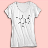 Caffeine Molecule Women'S V Neck