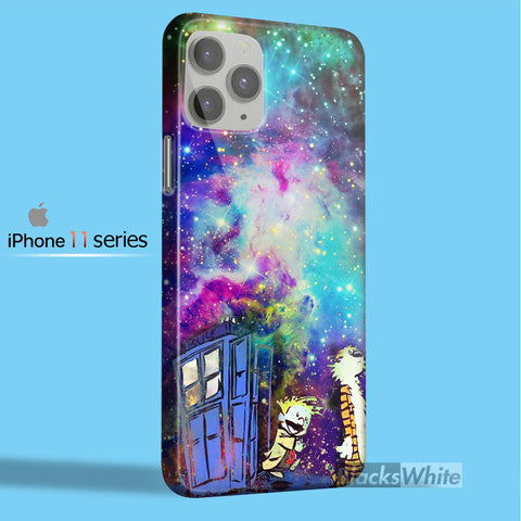 Calvin and Hobbes in galaxy   iPhone 11 Case