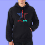 Captain America Civil War Red Blue Star Men'S Hoodie