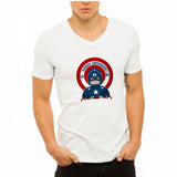Captain America Lego   Patriotic Supersoldier Men'S V Neck
