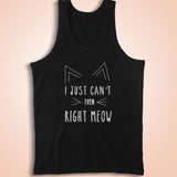 Cat Hipster Toddler Cant Even Right Meow Modern Toddler Hipster Men'S Tank Top