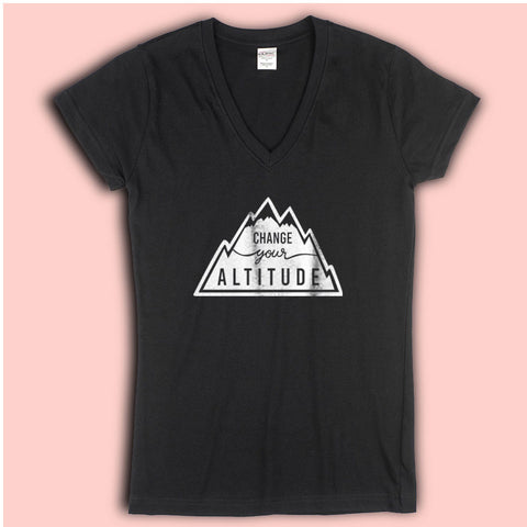 Change Your Altitude Mountains Women'S V Neck