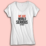 Chicago Cubs Playoffs We Are World Serious Women'S V Neck