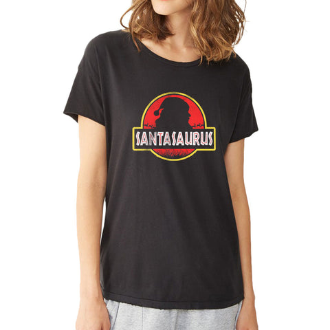 Christmas Jurassic Park Santasaurus Women'S T Shirt