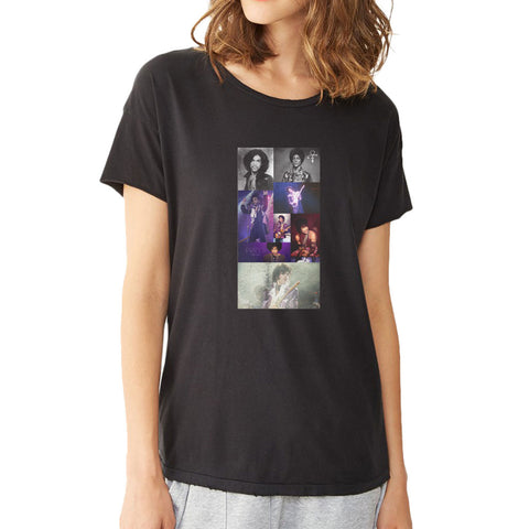 Collage Picture Prince Purple Rain Women'S T Shirt