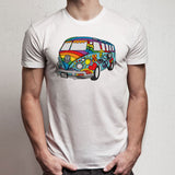 Colorful Vw Hippie Bus Vw Bus Bus Volkswagen Men'S T Shirt