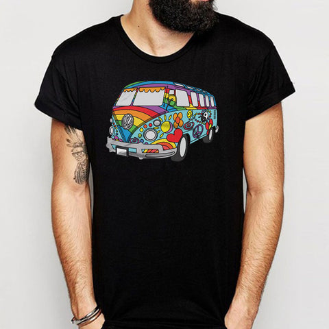 Colorful Vw Hippie Bus Vw Bus Bus Volkswagen Men'S T Shirt