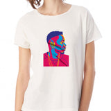 Colourful Portrait Of Kendrick Lamar Women'S T Shirt