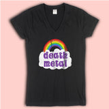 Cute Death Metal Rainbow Funny Swag Women'S V Neck
