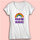 Cute Death Metal Rainbow Funny Swag Women'S V Neck