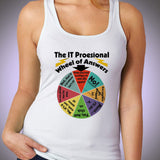 The IT Professional Wheel of Answers color logo Women's Tank Top