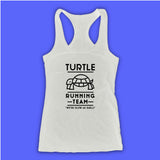Turtle Running Team tshirt logo Women's Tank Top Racerback