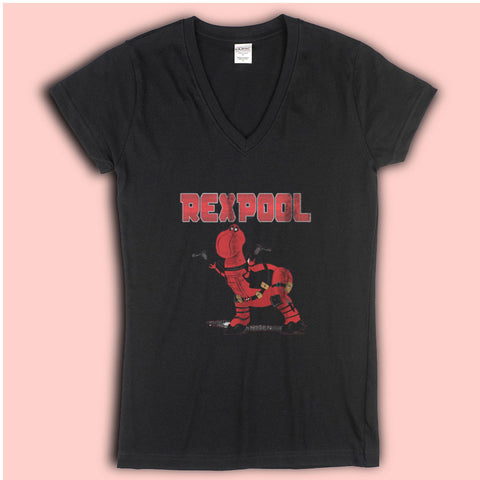 Deadpool   Rexpool Women'S V Neck