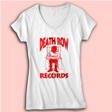 Death Row Records Red Logo Women'S V Neck